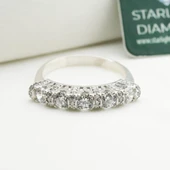 Tırnak Araları Mini Zirkon Taşlı 5 Taş Starlight Diamond Gümüş Yüzük thumbnail 3