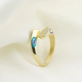 Fortuna Modeli Zirkon Taşlı Ayarlanabilir Gümüş Yüzük thumbnail 2