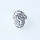 Işıltılı S Modeli Zirkon Taşlı Gümüş Yüzük thumbnail 4