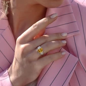 Sitrin Taşlı Gümüş Yüzük thumbnail 1