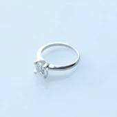 U Montür TekTaş Modeli Gümüş Yüzük thumbnail 5