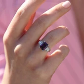 Ametist Taşlı Gümüş Yüzük thumbnail 2