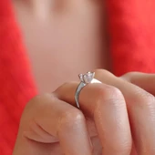 U Montür TekTaş Modeli Gümüş Yüzük thumbnail 2