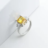 Sitrin Taşlı Gümüş Yüzük thumbnail 2