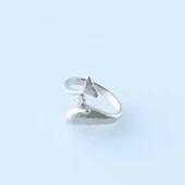 Taşlı Yunus Balığı Figürlü Şık Gümüş Yüzük thumbnail 5