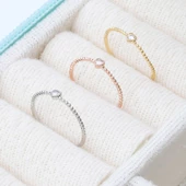 Mini Kalp Gümüş Yüzük thumbnail 2