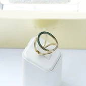 Well 3 Taraflı Çok Renkli Gümüş Yüzük thumbnail 2