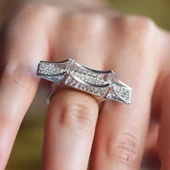 Zirkon Taşlı Köprü Gümüş Yüzük thumbnail 1