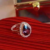 Ametis Taşlı Damla Prenses Model Rose Gold Kaplama Gümüş Yüzük - 1