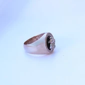 Zirkon Taşlı Arı Figürlü Rose Gold Kaplama Gümüş Yüzük thumbnail 3