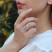 Işıltılı S Modeli Zirkon Taşlı Gümüş Yüzük thumbnail 2