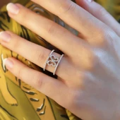 Zirkon Taşlı Kelebek Model Gümüş Yüzük thumbnail 3