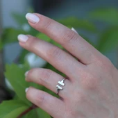 Tffny Modeli Ayarlanabilir Gümüş Yüzük thumbnail 2