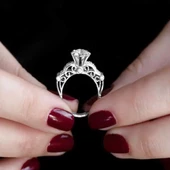 Özel Tasarım 925 Ayar Gümüş Tektaş thumbnail 1