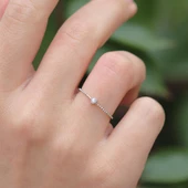 Mini Kalp Gümüş Yüzük thumbnail 5