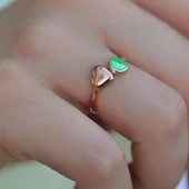 Mine İşli Kalpli Yüzük thumbnail 1