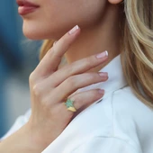 Yıldız Gold Kaplama Ayarlanabilir Gümüş Yüzük thumbnail 1