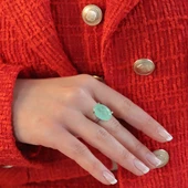 Oval Kesim Paraiba Taşlı Gümüş Yüzük thumbnail 3