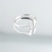 Tffny Modeli Ayarlanabilir Gümüş Yüzük thumbnail 4