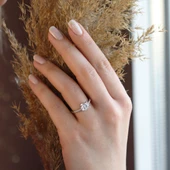 Elegance U Montür Sky Diamond Tek Taş Yüzük thumbnail 1