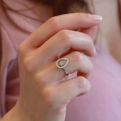 Damla Model Zirkon Taşlı Gümüş Yüzük thumbnail 2