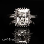 Sky Diamond Baget Kesim Kadın Yüzük thumbnail 2