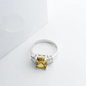 Sitrin Taşlı Gümüş Yüzük thumbnail 3