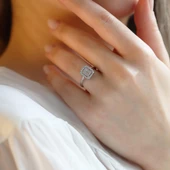 Baget Kesim Starlight Diamond Gümüş Yüzük thumbnail 3