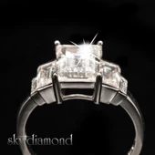 Baget Kesimli Sky Diamond Gümüş Yüzük thumbnail 1