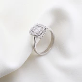 Baget Kesim Starlight Diamond Gümüş Yüzük thumbnail 2