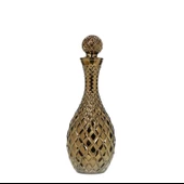 Vitale Koza Kapaklı Cam Karaf Altın Dekarasyon 14x36 cm AK.EVD0088 - 1