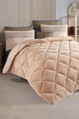 Olis Welsoft 6 Parça Comforter Yorgan Seti Bej - 1