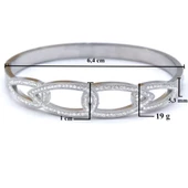 BZ 316l Çelik Zirkon Taşlı Şık Kadın Spor Kelepçe BLZ-453 - 3