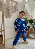 ERKEK ÇOCUK SONİC MODELLİ 3 İPLİK KALIN KIŞLIK EŞOFMAN TAKIMI - 1