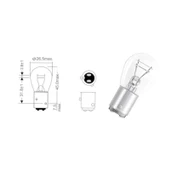 Narva CJ 17881 12V 21/4W 1016 Y.T. Ampul - 1