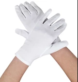 Beyaz Renk Yetişkin Boy Likralı Gösteri Eldiveni - 2