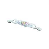 Miray 128 mm Metal beyaz Kasa Beyaz SARI GÜL Desenli  / 5 ADET - 4