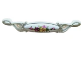 Miray 96 mm Metal beyaz Kasa Beyaz SARI GÜL Desenli  / 5 ADET - 6