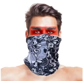 Baf Bandana Kafatası Yapraklı Maske - 1