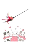 Zilli Tüylü Esnek Kedi Oltası - 50 cm - 2