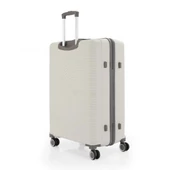MÇS 3lü Set Kırılmaz Silikon Seyahat Valizi Bavulu V374 Kemik/Gri thumbnail 4