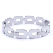 BZ 316L Çelik Kare Model Kadın Spor Kelepçe BLZ-355 - 3