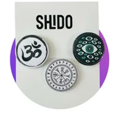 Rozet,sembol desenli rozet,3 adet metal rozet - 2