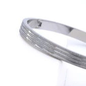 BZ 316L Çelik Simli 4 Sıra İnce Kadın Spor Kelepçe BLZ-329 - 3