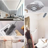 Toz Alma Püskülü Ergonomik 280cm Dev Boy Teleskopik Bükülebilir Köşe Bucak Temizleme Fırçası - 9