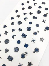 Şekil Metalik Tırnak Sticker, Nail Sticker, Nail Art thumbnail 2