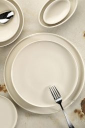 Kütahya Porselen Chef Taste Of 32 cm Düz Tabak Krem 2 li - 5