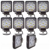 10 ADET 9 LED OFF ROAD ÇALIŞMA VE SİS LAMBASI 12 / 24 VOLT - 1