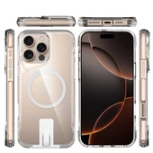 iPhone 16 Pro Max Kılıf Magsafe Şarj Özellikli T-Max Standlı Kapak - 10