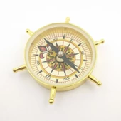 Estetik Tasarım Dümen Model Pirinç Pusula - 1